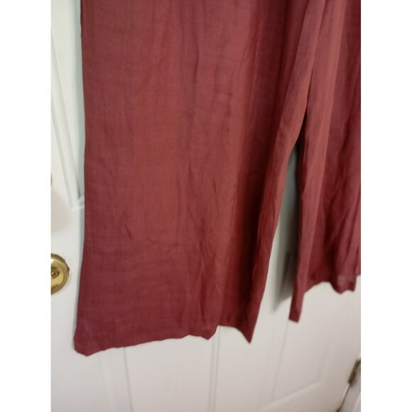 MODAL Pants Wide Leg Tassel Tie In Rust Red Womens. - Picture 6 of 10